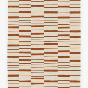Broken Stripe Rust Orange Rug
