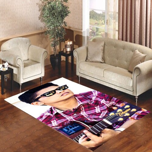 Bruno Mars Playing Guitar Living room carpet rugs