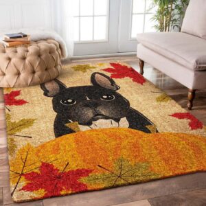 Bulldog Thanksgiving Rug Carpet