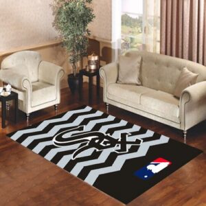 CHICAGO WHITE SOX CHEVRON PATTERN Living room carpet rugs