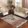 CHRISTMAS CARD DEER SNOWFLAKES Living room carpet rugs