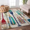 Canoe Paddles Rectangle Rug Carpet