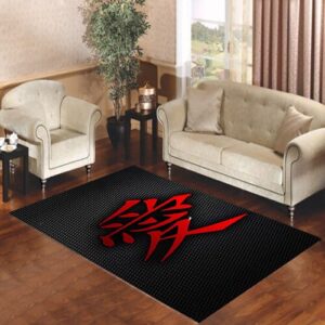 Carbon Japanese Kanji Love Living room carpet rugs