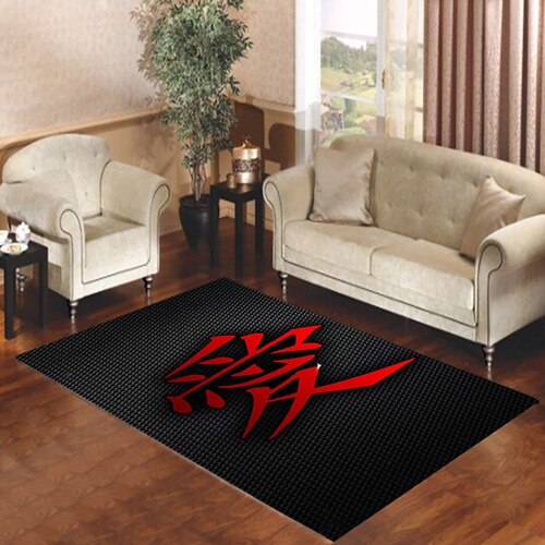 Carbon Japanese Kanji Love Living room carpet rugs