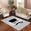 Cartoon Mustache Man Living room carpet rugs