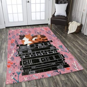 Cat And Books CG Rug