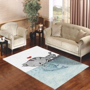 Cat Fish Living room carpet rugs