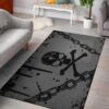 "Chained Crossbones" Premium Skull Area Rug Carpet