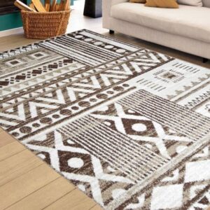 Chicago Beige Pattern Rug Carpet