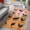 Chicken Chart Area Rug Carpet