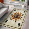 Chief & Warriors Native American Area Rug Carpet