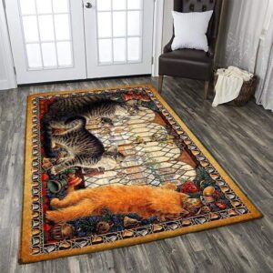 Christmas Cat Rug Carpet