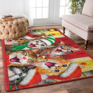 Christmas Cats Rug Carpet