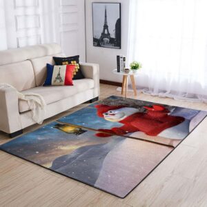 Christmas Cute Snowman Area Rug / Rug Carpet