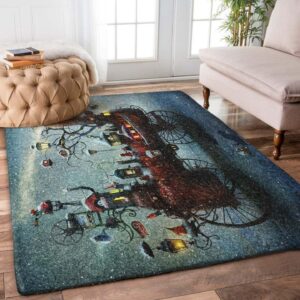 Christmas Train Rug Carpet