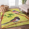 Citron Songbirds Rug Carpet