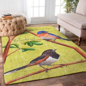 Citron Songbirds Rug Carpet
