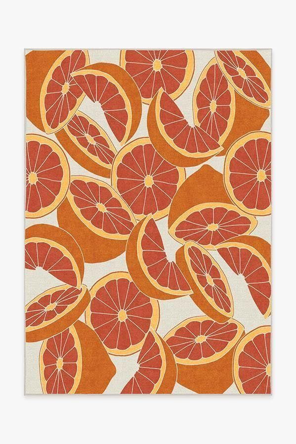 Citrus Blood Orange Rug Carpet