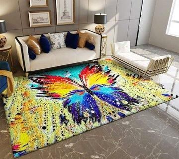 Colorful Butterfly Area Rug Carpet