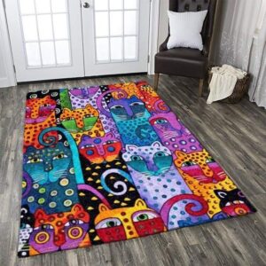 Colorful Cat Rug Carpet