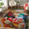Colorful Dog Area Rug Carpet