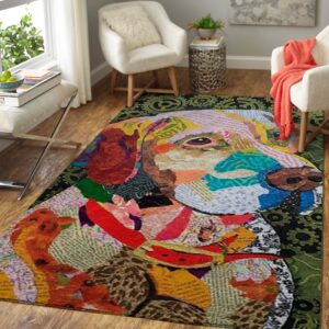 Colorful Dog Area Rug Carpet