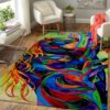 Colorful Horse Area Rug Carpet