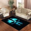 Cracked Skull Art Living room carpet rugs