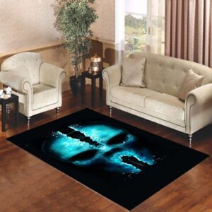 Cracked Skull Art Living room carpet rugs