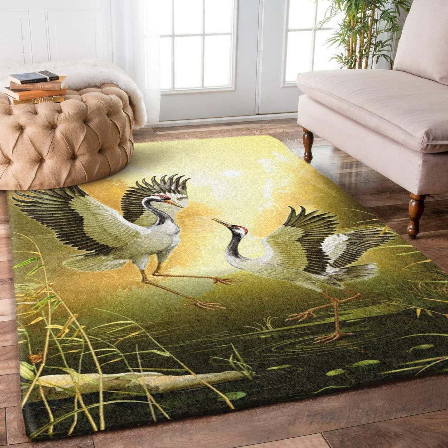 Crane Bird Rug Carpet
