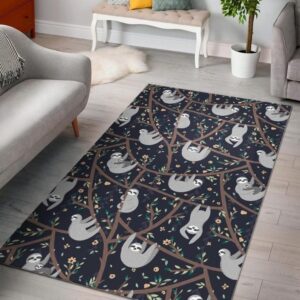 Cute Sloth Rectangle Rug Carpet