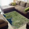 Dungeons & Dragons Baldur's Gate Coast Map Area Rug Carpet