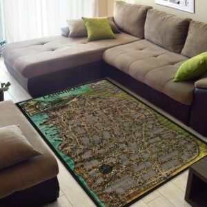 Dungeons & Dragons Lankhmar City Adventure Map Area Rug Carpet