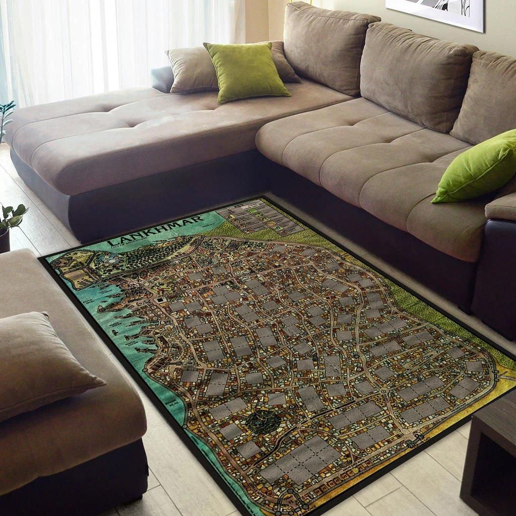 Dungeons & Dragons Lankhmar City Adventure Map Area Rug Carpet