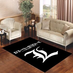 DEATH NOTE LIGHT LOGO Living room carpet rugs