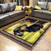 Dachshund Butterfly Area Rug Carpet