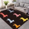 Dachshund Dog Living Room Rug