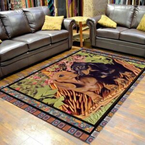 Dachshund Friend Area Rug Carpet