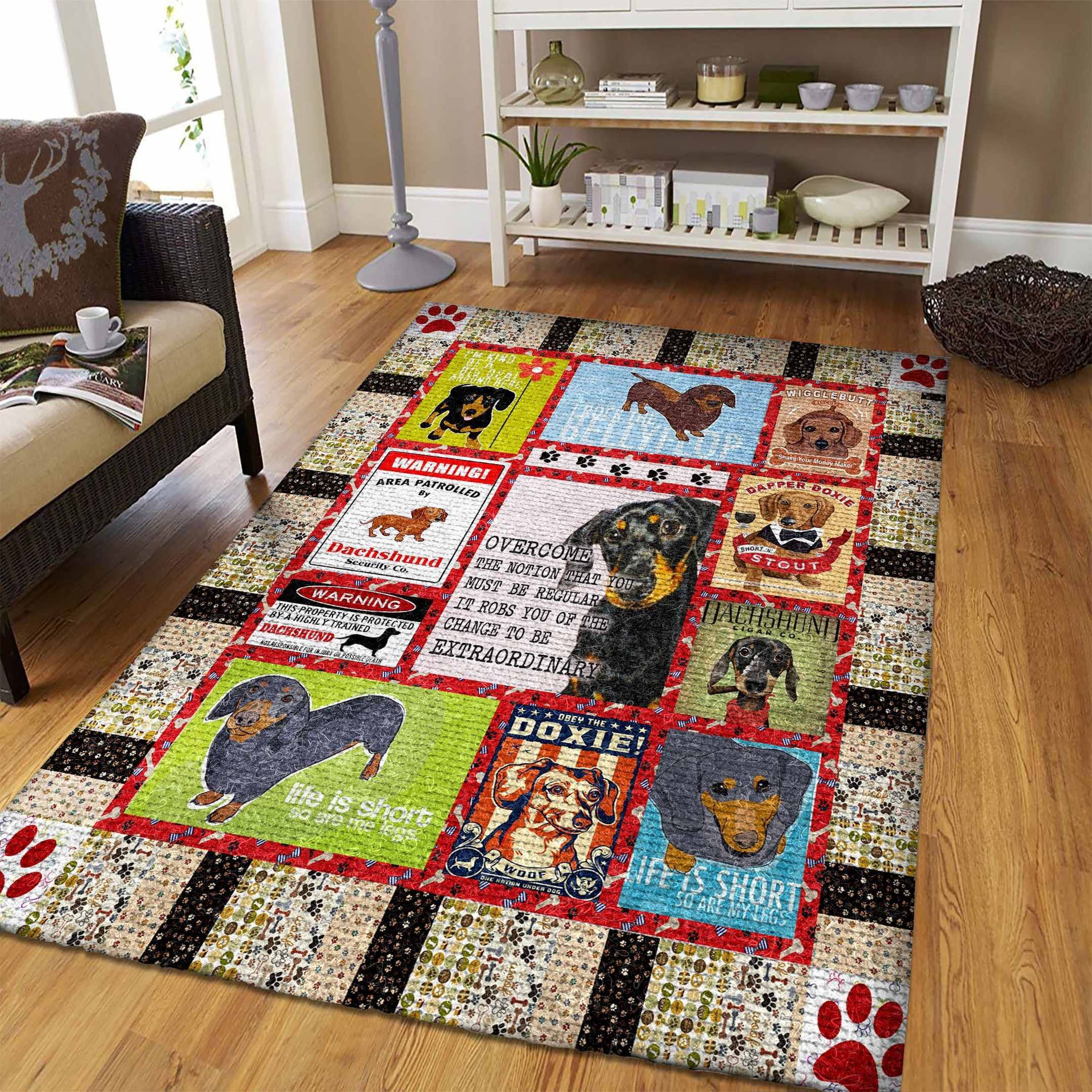 Dog Anatomy Area Rug