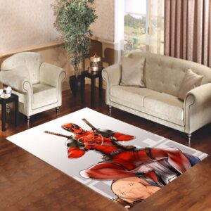 Deadpool Love Heart Living room carpet rugs