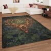 Deer Wood Rug Carpet