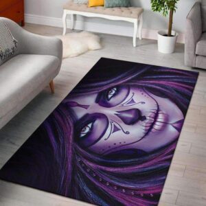 "Dia de los Muertos" Premium Skull Area Rug Carpet