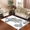 Disney Words Collage Living room carpet rugs