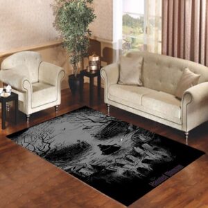 Disneyland Haunted Mansion Skull Living room carpet rugs
