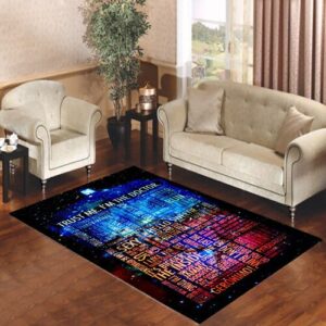 Doctor Who Quotestrust me im doctor 2 Living room carpet rugs