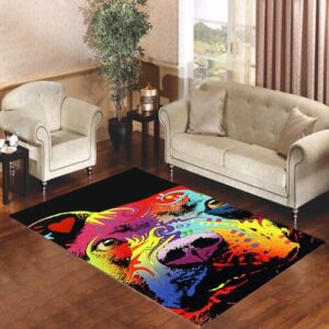 Dog Abstract Living room carpet rugs