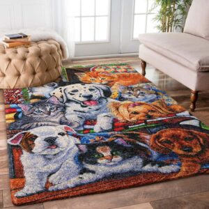 Dogs And Cats Rug Carpet