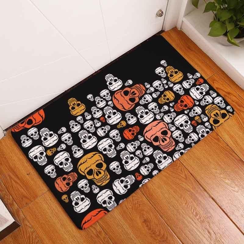 Door Mat Halloween Skull Cartoon Carpet Bedroom Rug Carpet Decorative