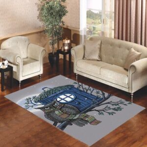 Dr Who Tardis Bird Box Owl Living room carpet rugs