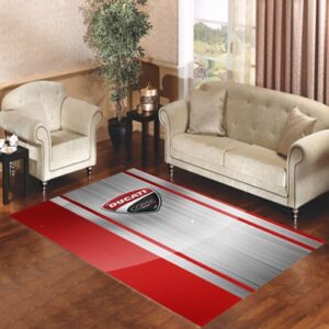 Ducati Corse Red Logo Living room carpet rugs